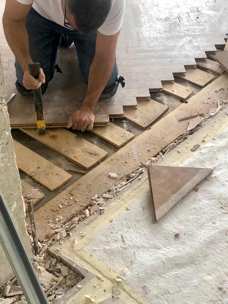 Pendant les Travaux de rénovation de l'appartement