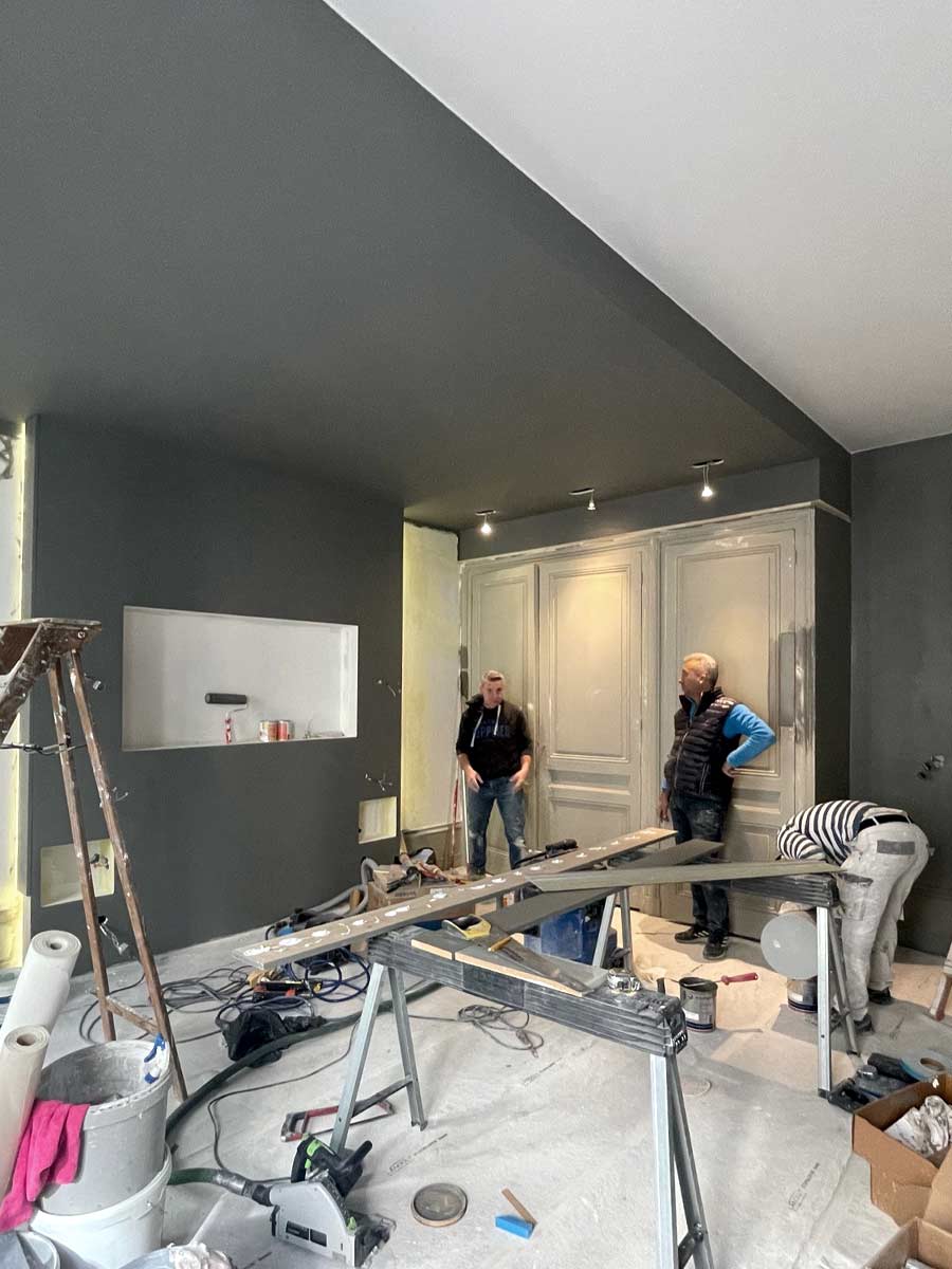 Avant réalisation / en travaux appartement Haussmannien