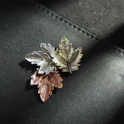 Vintage Maple Leaf Brooches Metal Women
